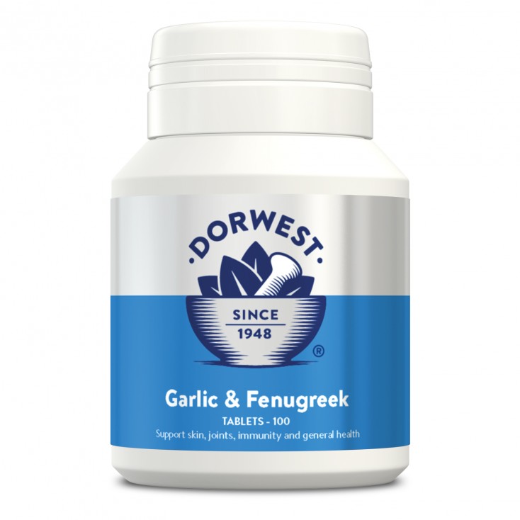 Dorwest Garlic & Fenugreek-Czosnek i kozieradka dla psa i kota 100 tabletek