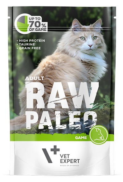 RAW PALEO CAT ADULT GAME - karma mokra dla dorosłych kotów z dziczyzną 100 g