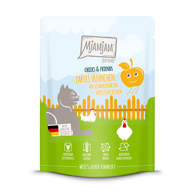 Mjamjam  Cat delikatny  kurczak z jsoczystymi kawałkami jabłka