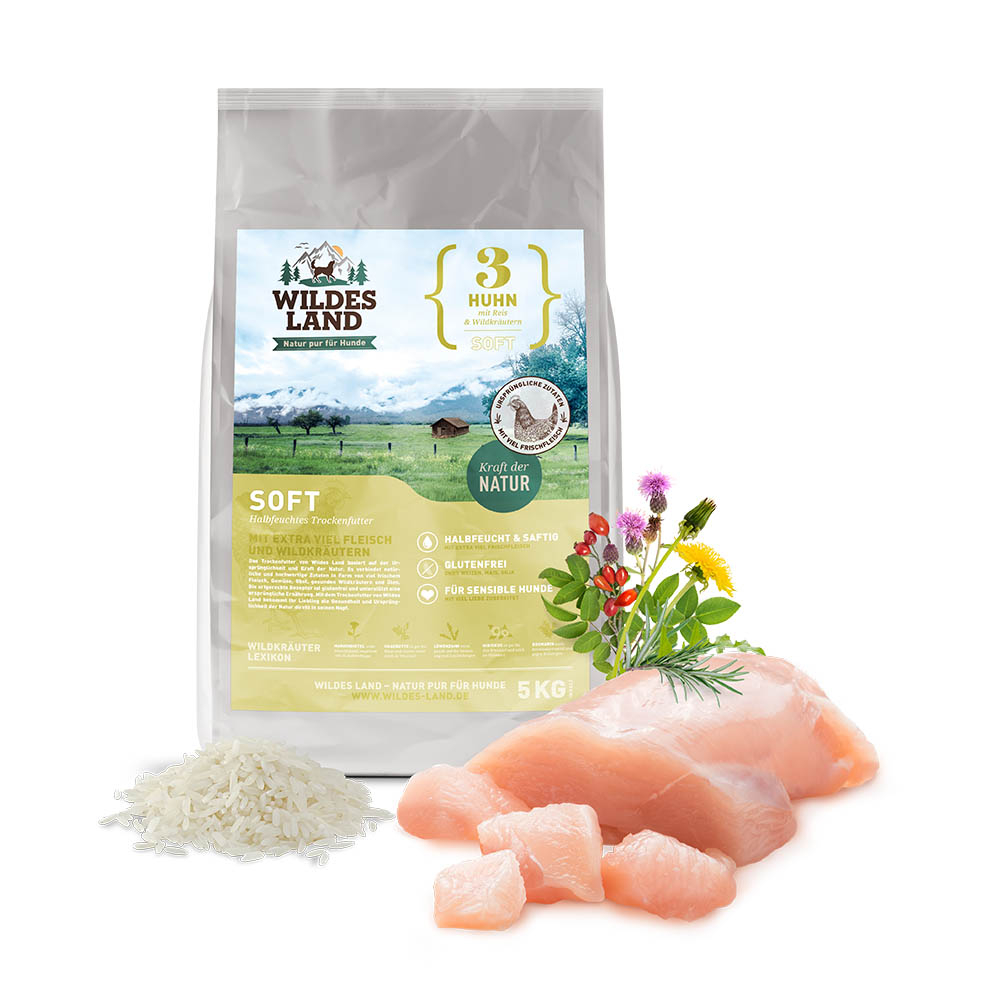 Wildes Land Soft No 3 chicken-półwilgotna karma dla psów-kurczak 1,5 kg