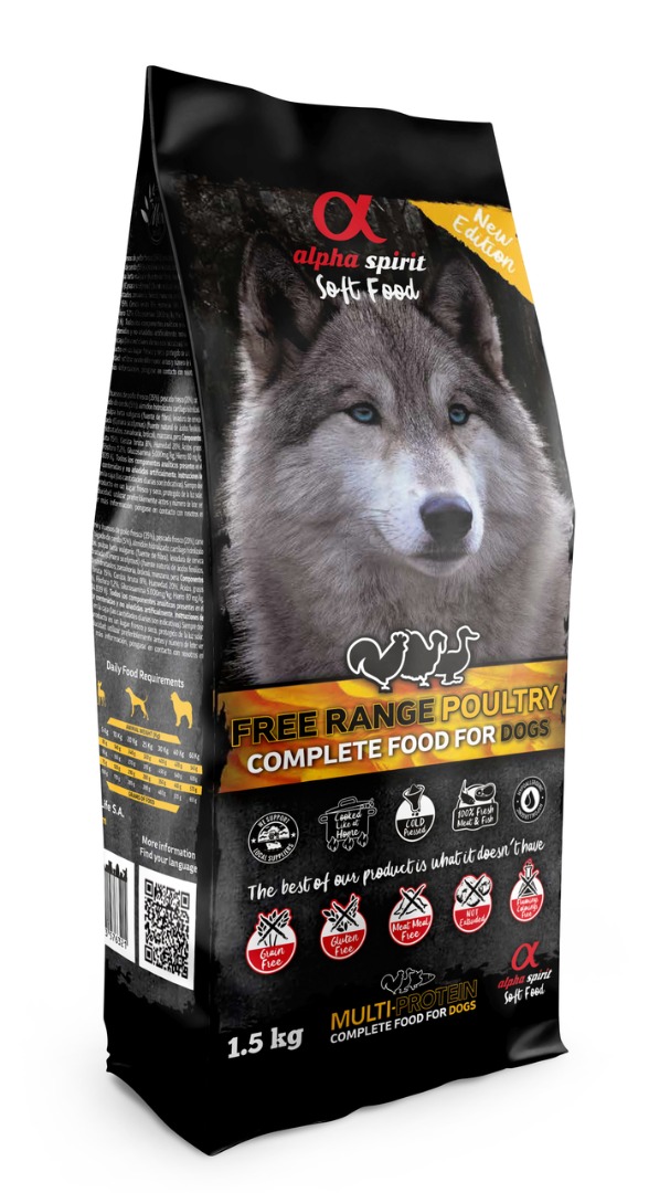 Alpha Spirit Poultry - sucha miękka karma dla psa (200 g-9 kg)