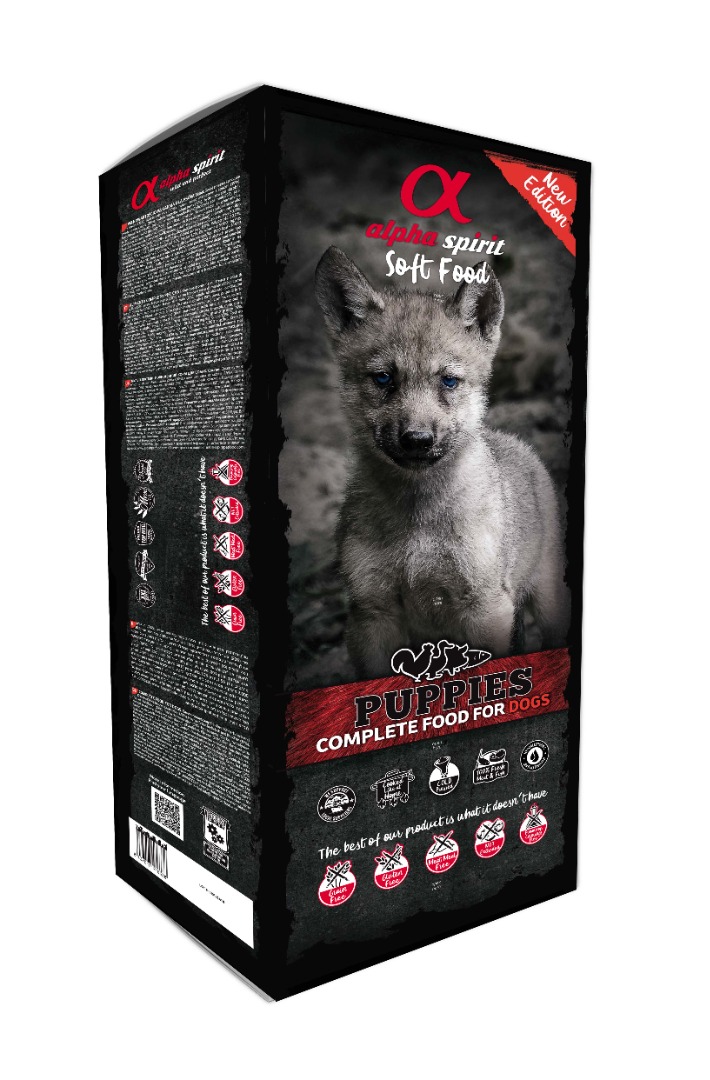 Alpha Spirit Puppies- miękka (półwilgotna) karma dla szczeniąt (puppy) (200 g-9 kg)