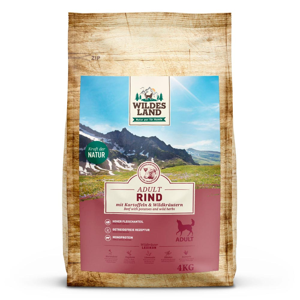 Wildes Land Classic beef-sucha karma dla psów- wołowiną 4 kg
