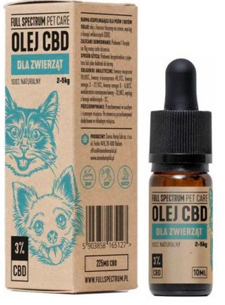 Olejek CBD Dla psa i kota 10ml Full Spectrum