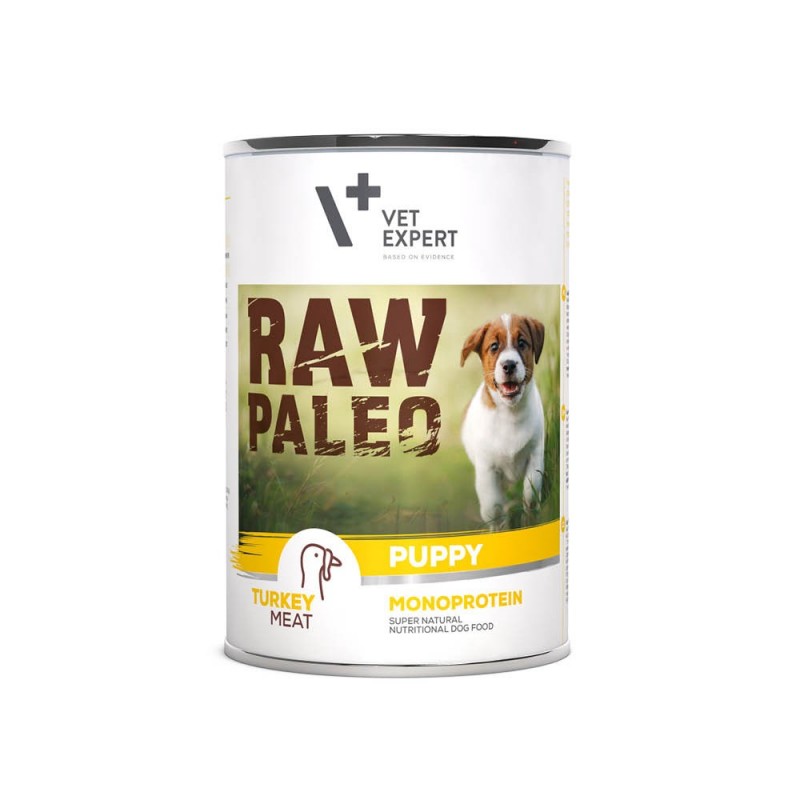RAW PALEO DOG PUPPY INDYK - Monoproteinowa karma dla szczeniąt (400 g -6x400g)