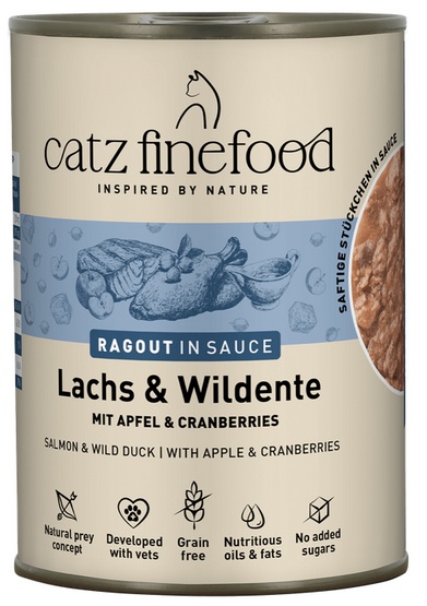 Catz Finefood Ragout  Łosoś i Dzika Kaczka w sosie