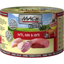 Mac's kitten, indyk, wołowina i kaczka dla kociat (200g-400g)