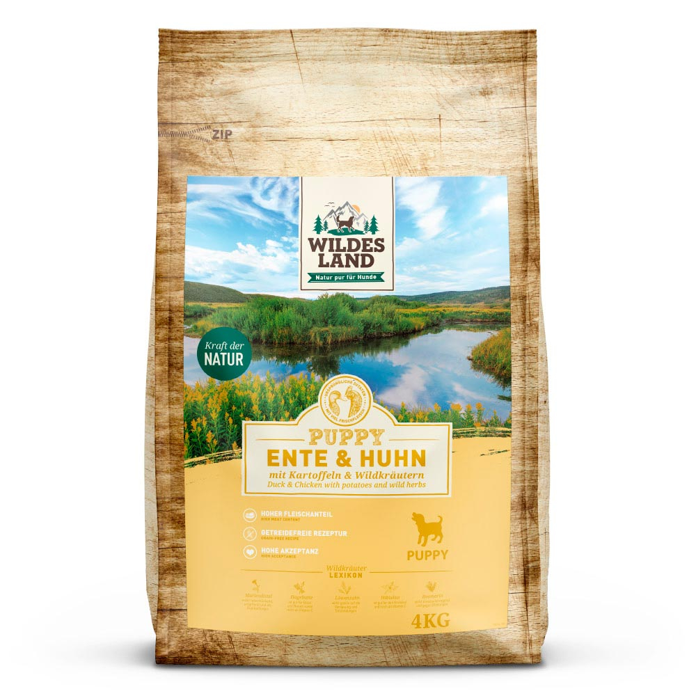 Wildes Land Classic -sucha karma dla szczeniąt (puppy)-kaczka i kurczak 4 kg